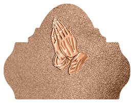 DARAY L 516 CP SH BZ Copper Praying Hands Shimmer Bronze Background